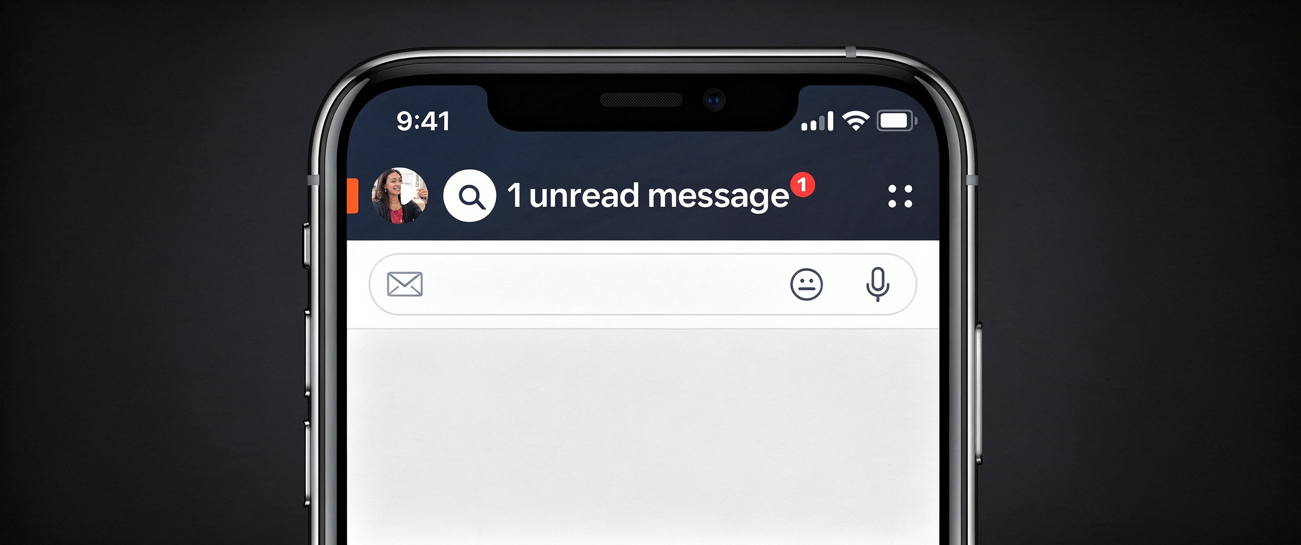 One new message.